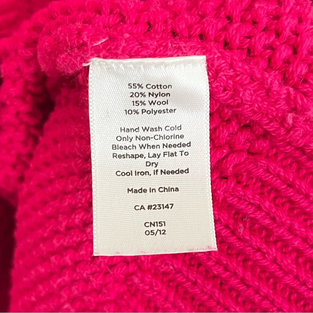 Talbots Bright Pink Cable-Knit Button Cardigan - image 5